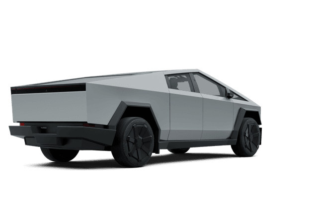 Tesla Cybertruck  - Back view Tesla Cybertruck  - Back view